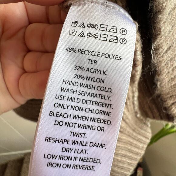 Cupcakes & Cashmere Ribbed Knit Sweater Dress Size Medium - Picture 8 of 9